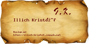 Illich Kristóf névjegykártya
