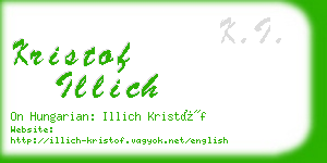 kristof illich business card